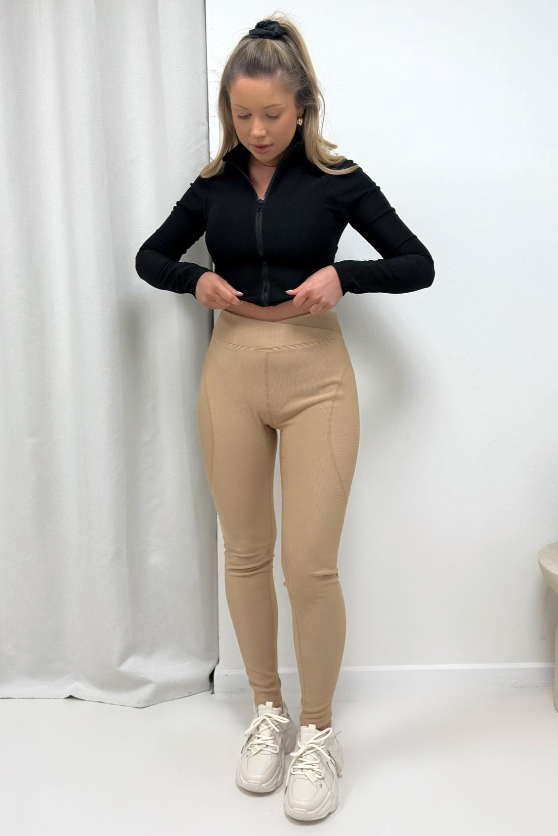 Premium Ribbed Jersey Slim Leg Trouser with Crossover Waistband - 4 co –  The Suga Babe Clothing