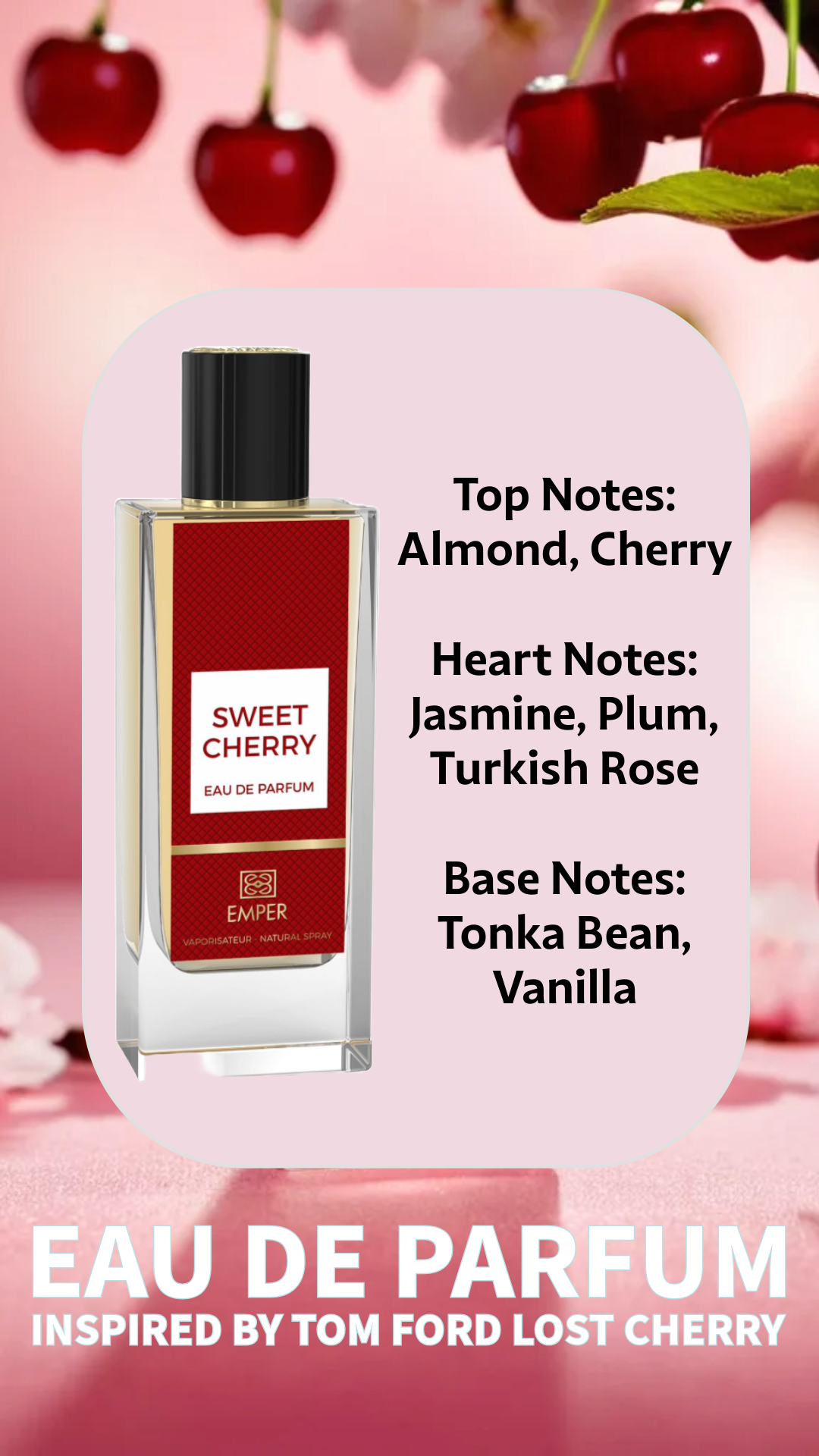 Luxurious Lost Cherry - Inspired Perfume, Fragrances , Sweet Cherry Eau De Parfum For Unisex 85ml