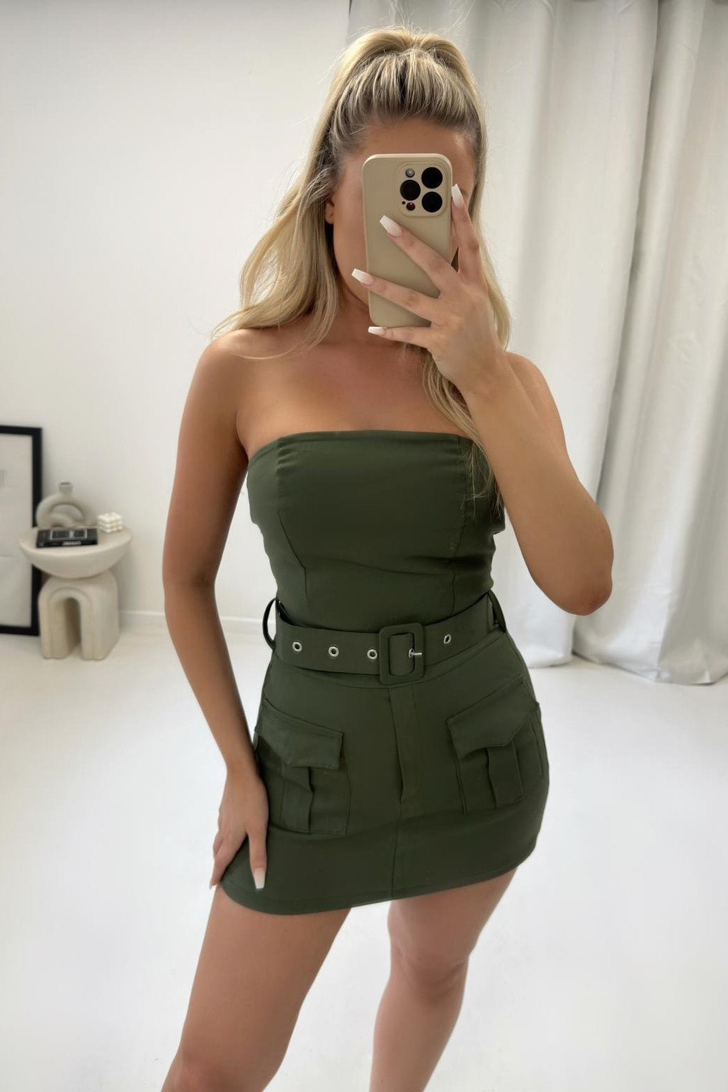 Bandeau Stretch Fit Belted Cargo Playsuit - Chic Comfort - The Suga Babe ClothingPlaysuit & Jumpsuit