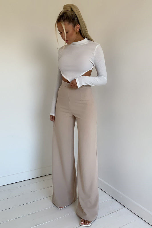 High Waist Wide Leg Trousers - 8 colours - The Suga Babe ClothingTrousers